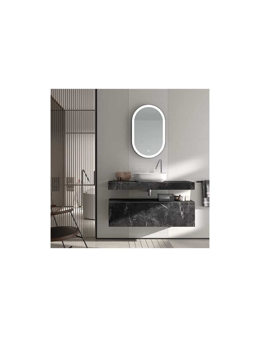 Encimera de baño de 10 cm de altura con cajonera op. Nomad Visobath 60-80-100-120 Laminada