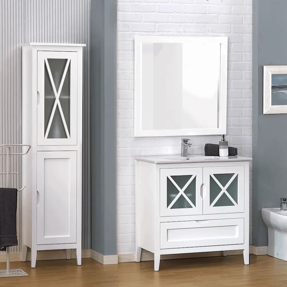 Mueble de baño rústico mod. Avila 120 cajonera