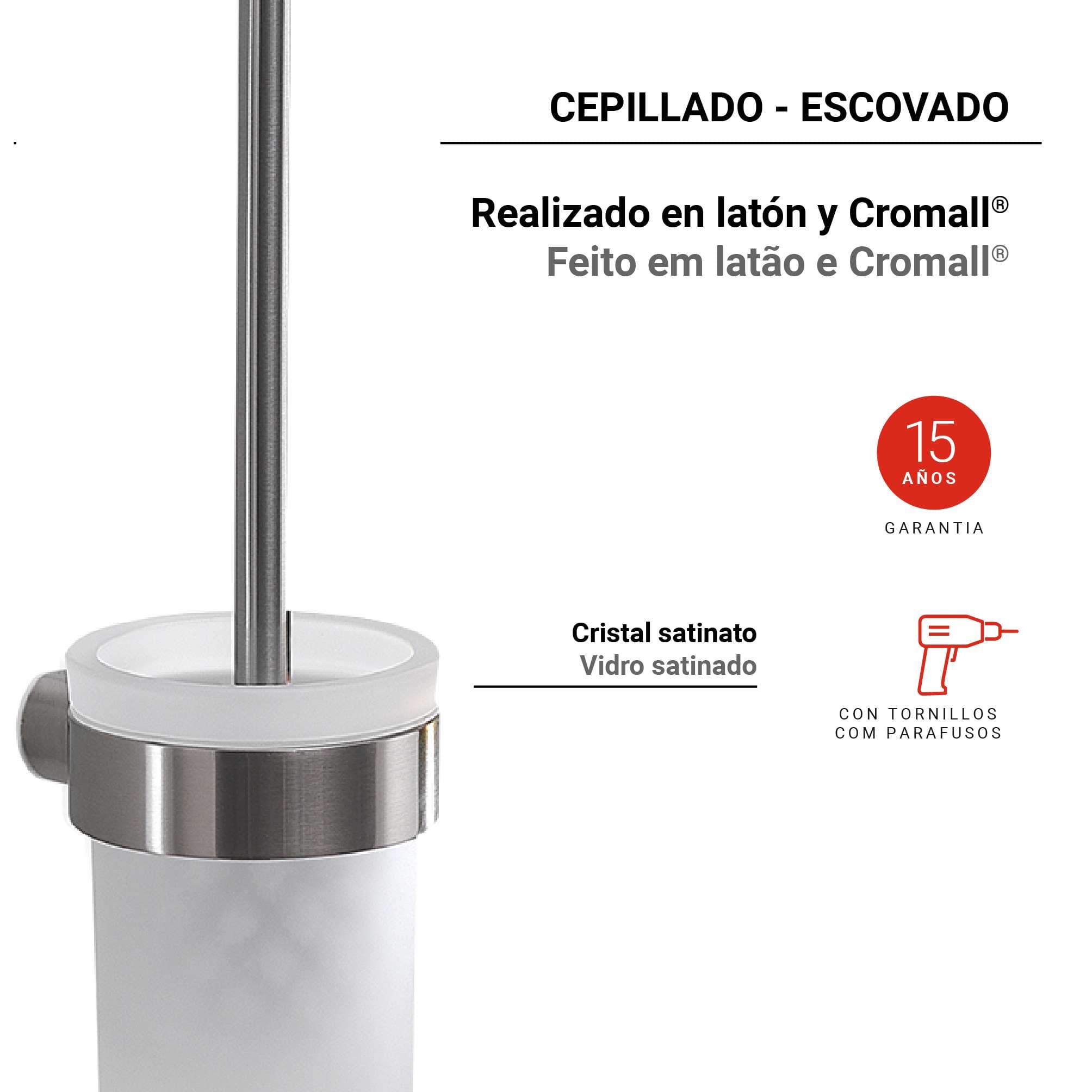 escobillero de pared pirenei cepillado