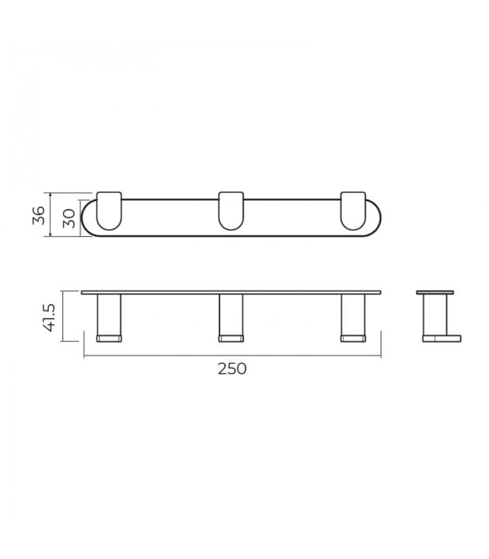 Percha triple cromo Practic