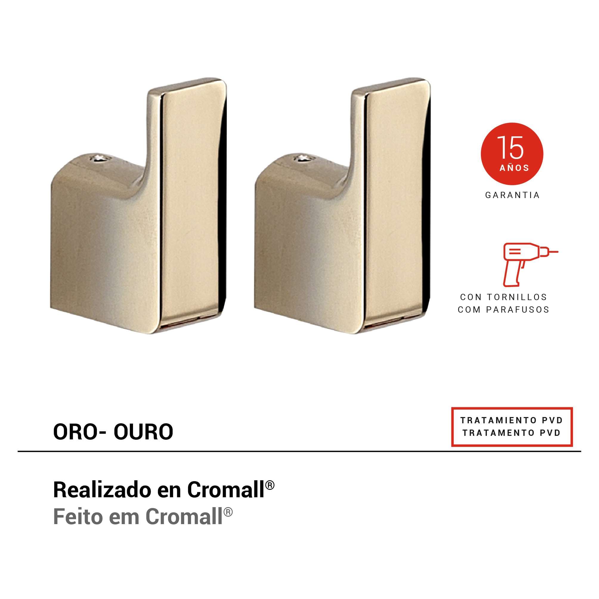 set 2 perchas pirenei oro