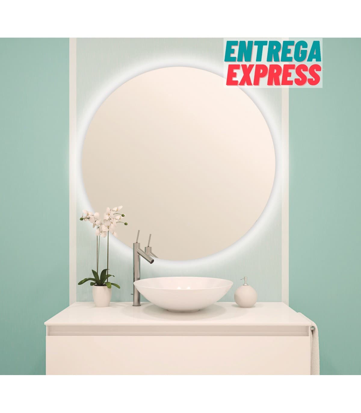 Espejo de baño con luz LED redondo led B-934