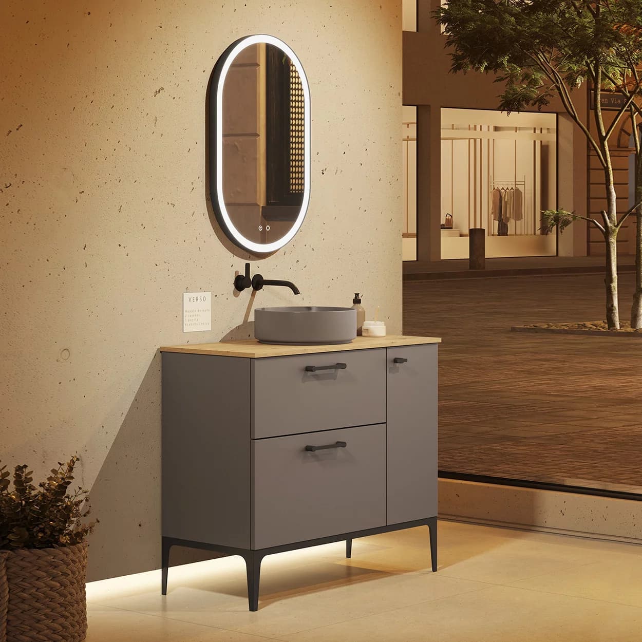 Mueble de baño con patas o suspendido Verso de Visobath