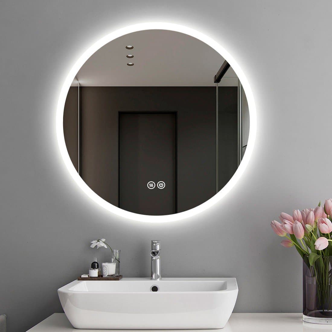 Espejo de baño con luz LED redondo led B-953