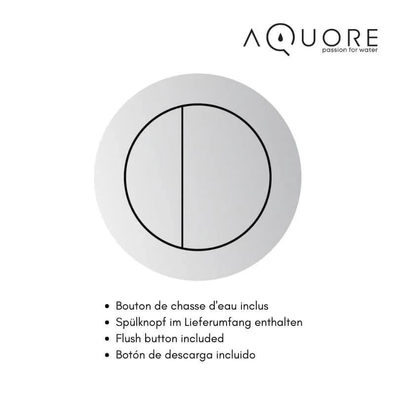 Inodoro PMR rimless de entrada inferior con salida dual y tapa de cierre amortiguado PISA Aquore