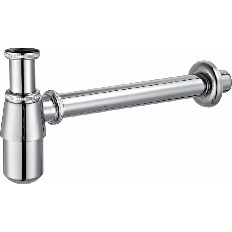 Sifón Minimalista Redondo para Lavabo Cromo