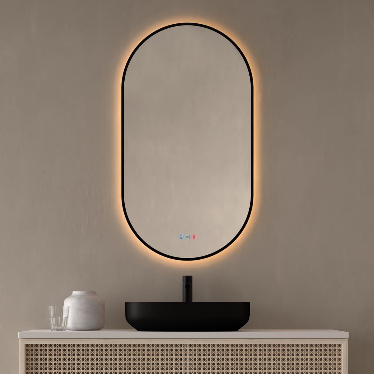 Espejo de baño con luz LED Ovalado Para Baño Cáceres de Dyled