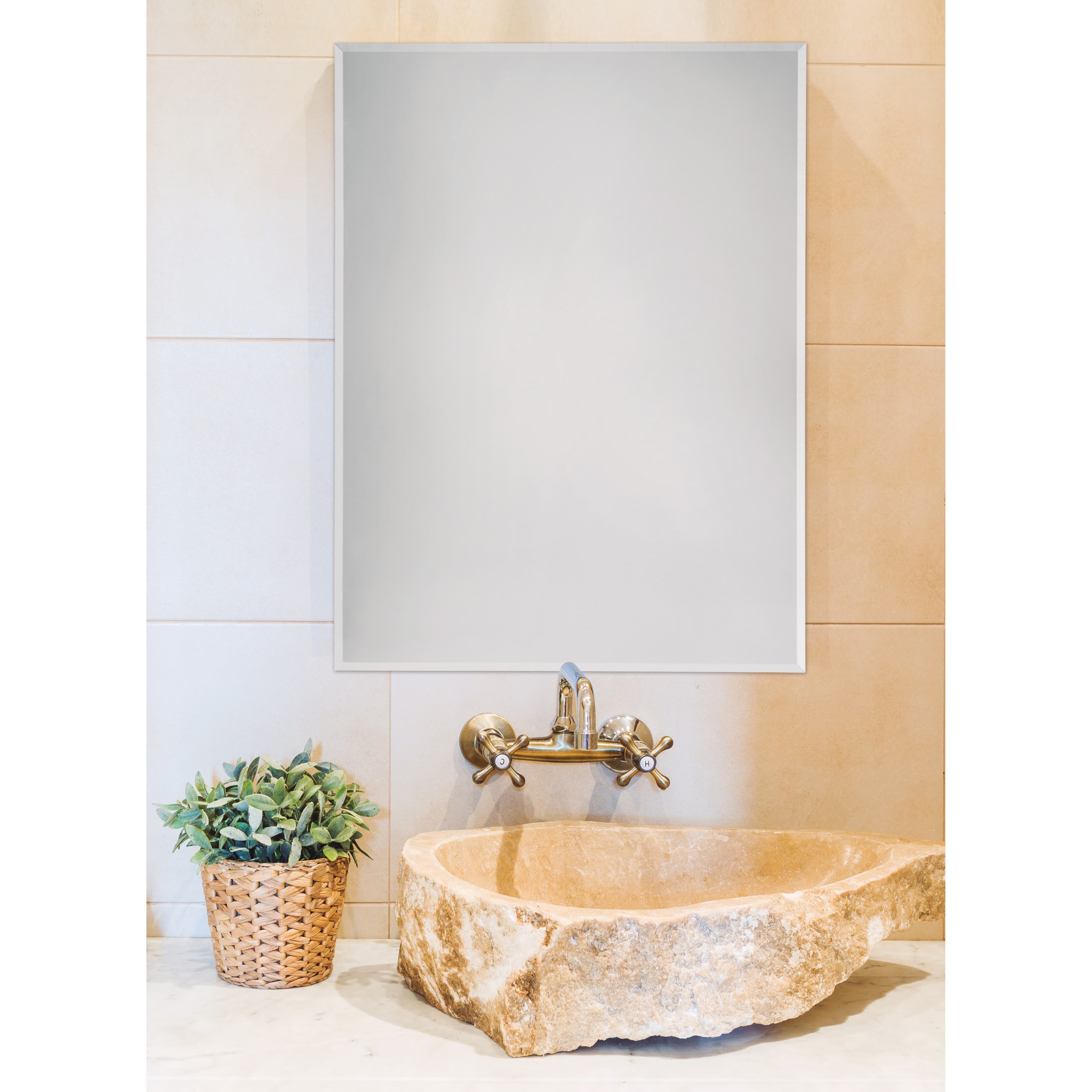 Espejo de baño con luz LED rectangular B-906 reversible