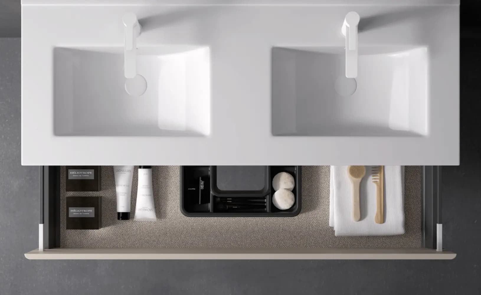 Mueble baño suspendido Paris Top de Avila dos 2 Cajones 60,70,80,100,120,140