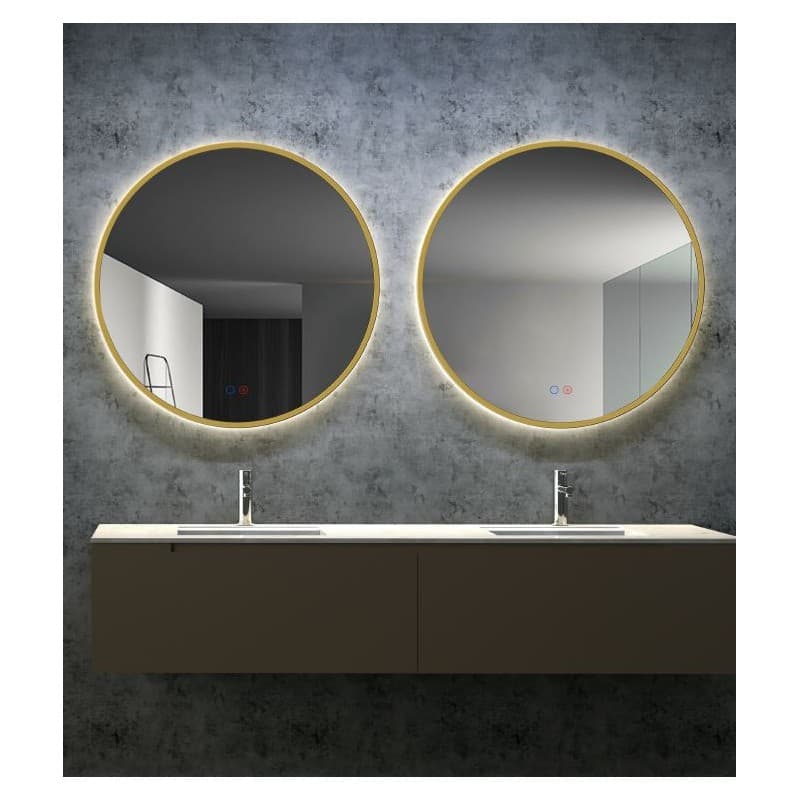 Espejo de baño con luz LED Fun Ledimex ( Negro y Oro )