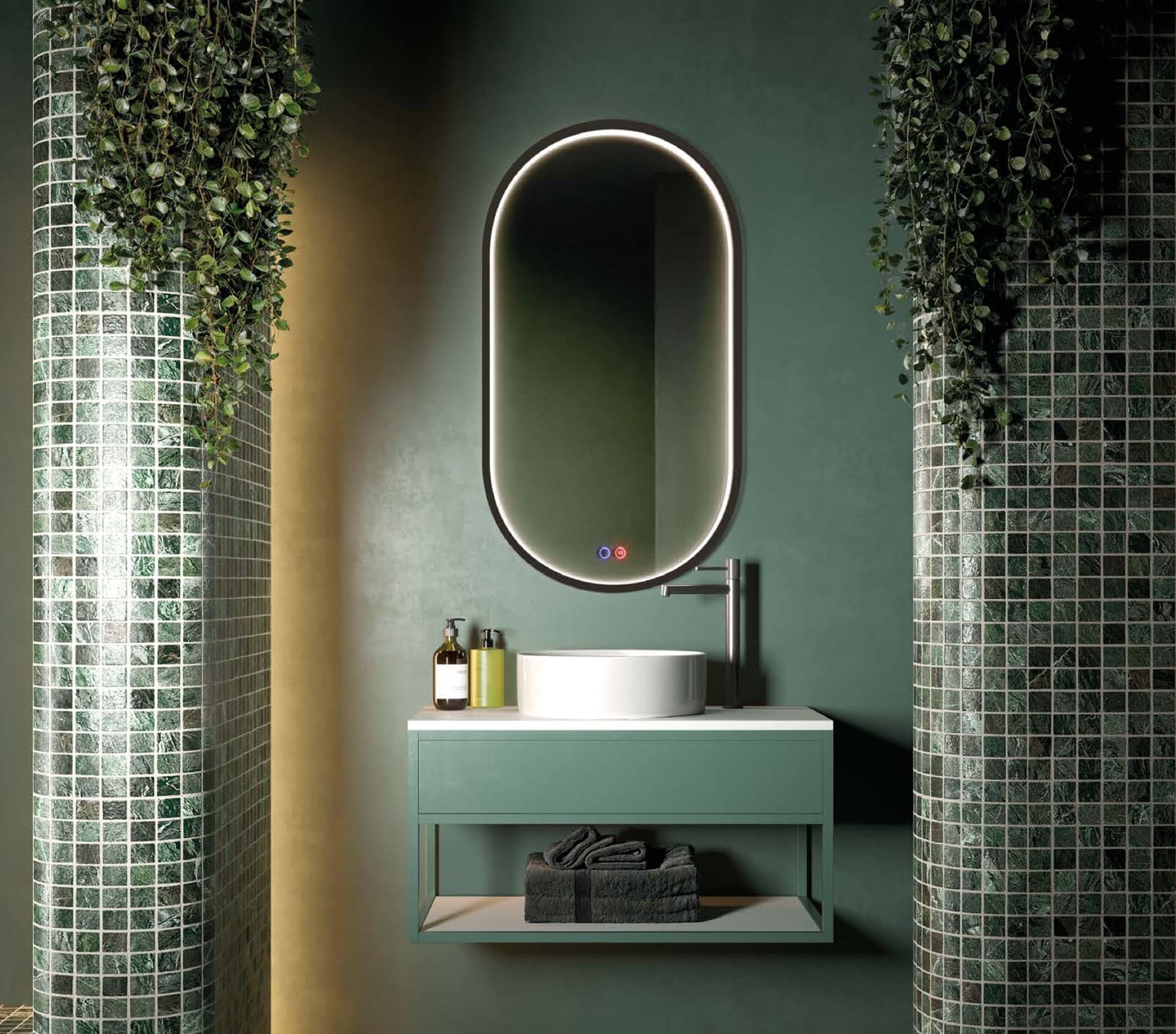 Espejo de baño con luz LED Rio Ledimex