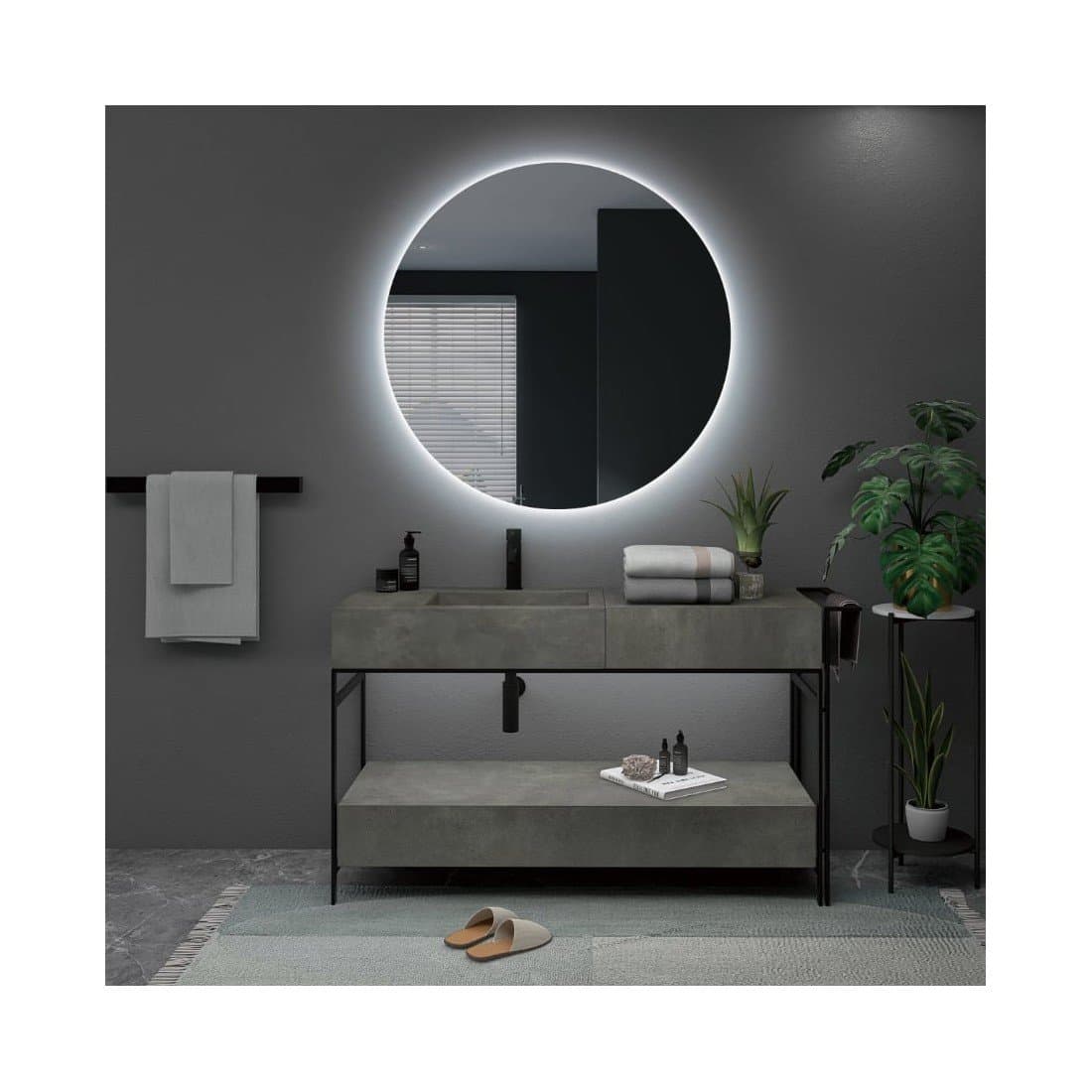 Espejo de baño con luz LED redondo led B-934