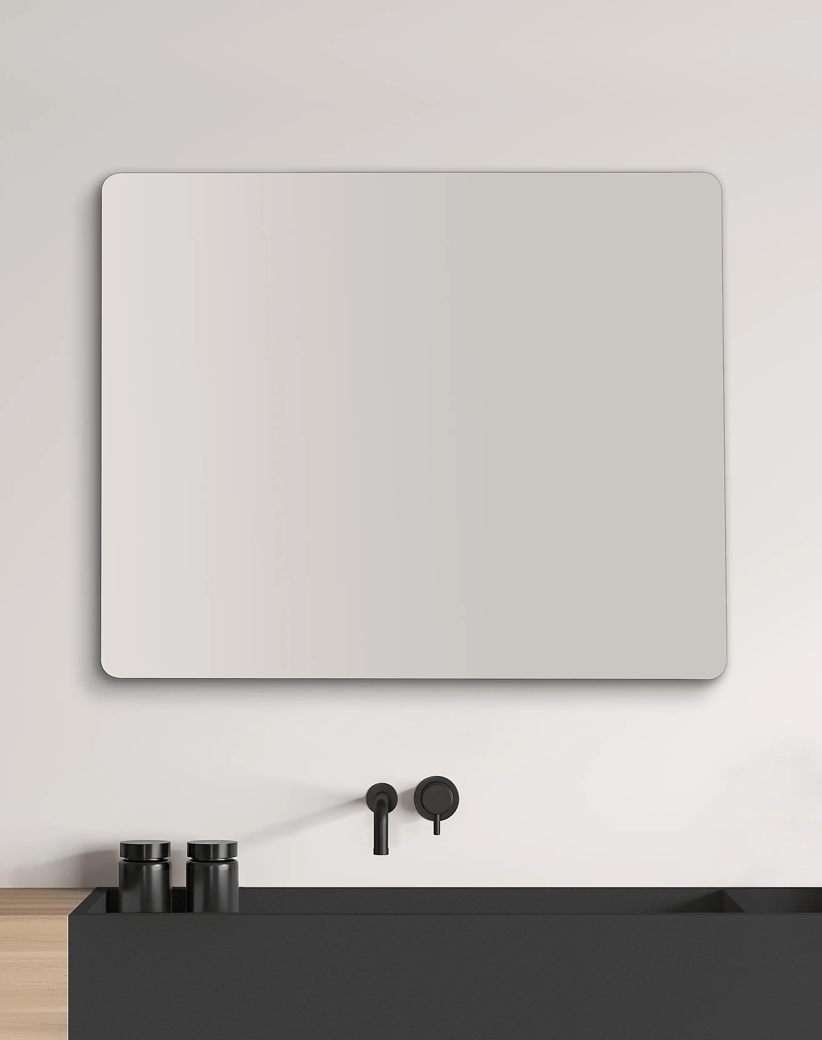 Espejo de baño rectangular B-955 esquinas redondas