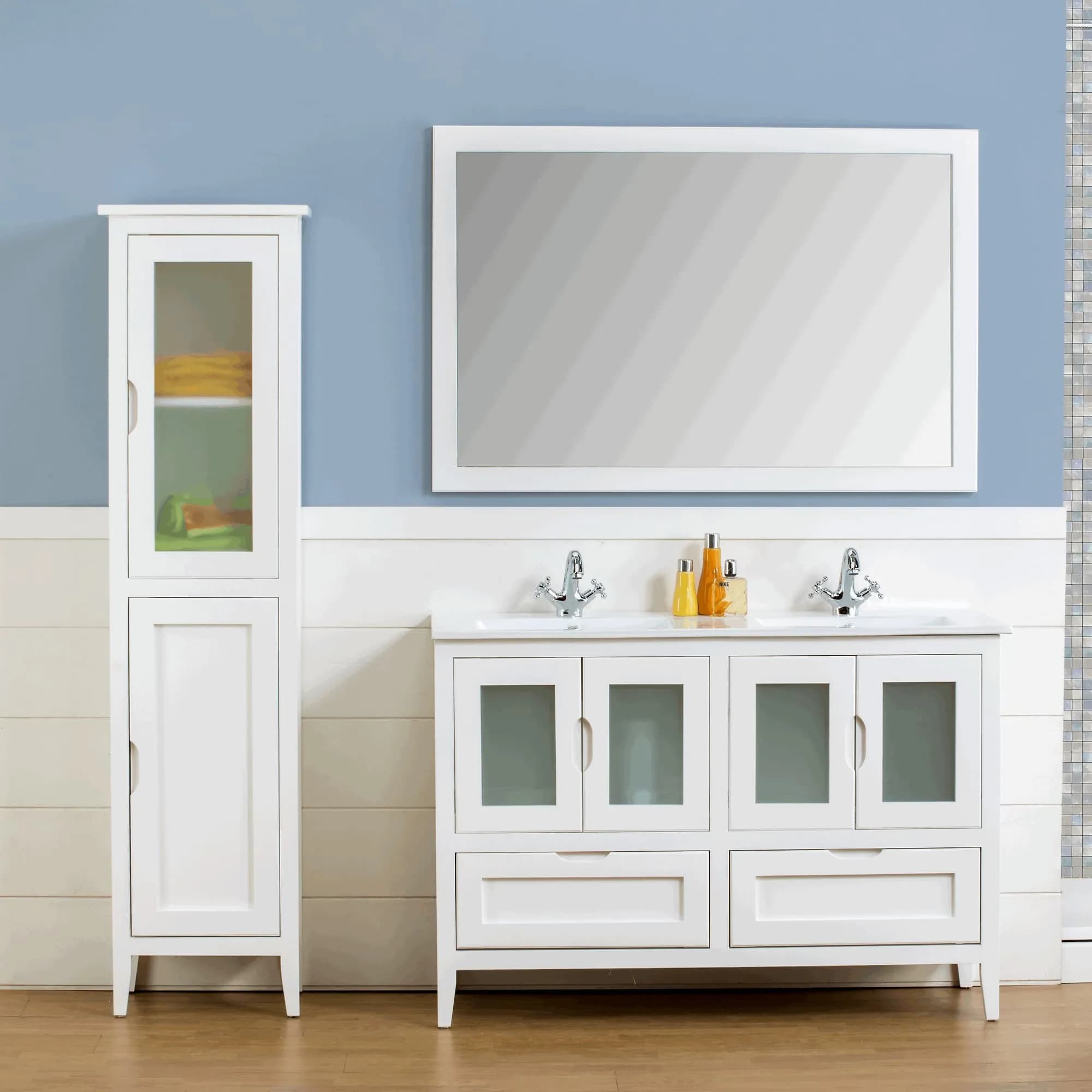 Mueble baño con patas rústico mod. León 120 cm