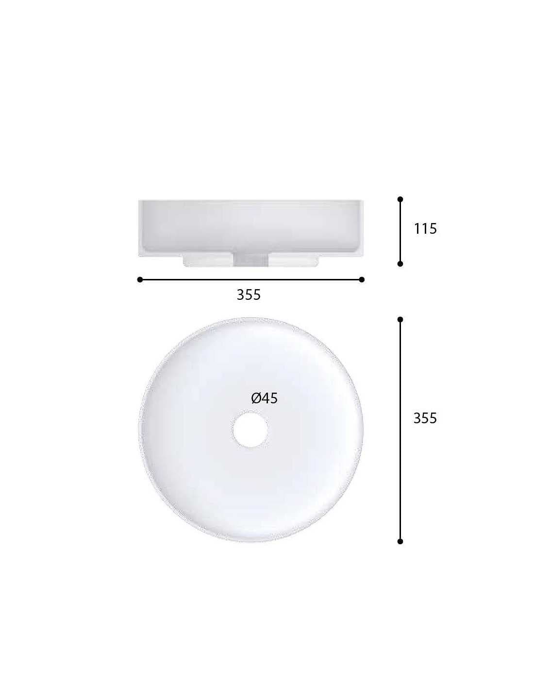 Lavabo Cerámica Como Ø45