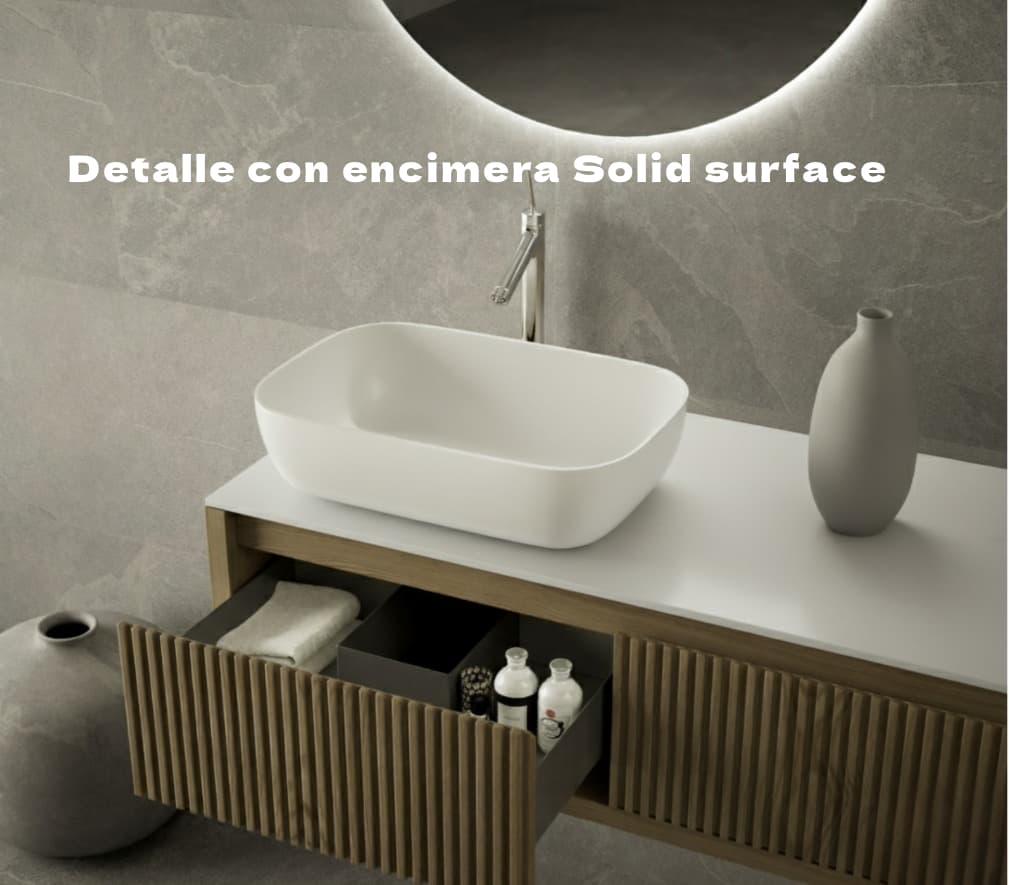 Mueble baño suspendido Danubio de 2 cajones 80,90,100,...180