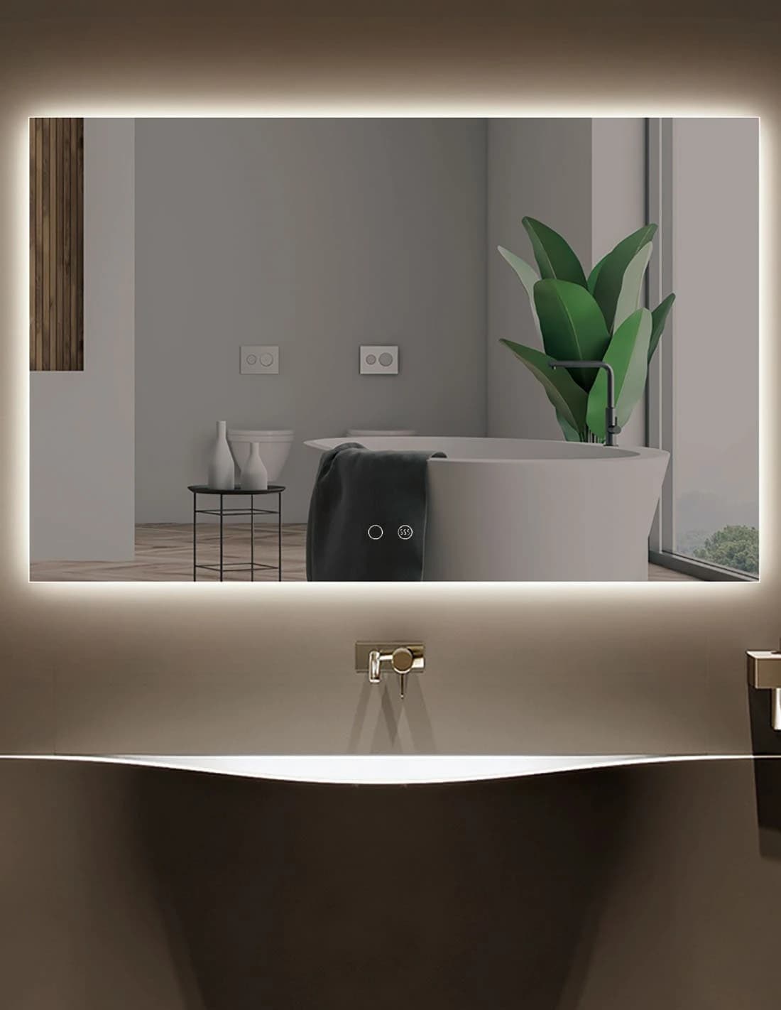 Espejo de baño con luz LED Italia Ledimex antivaho