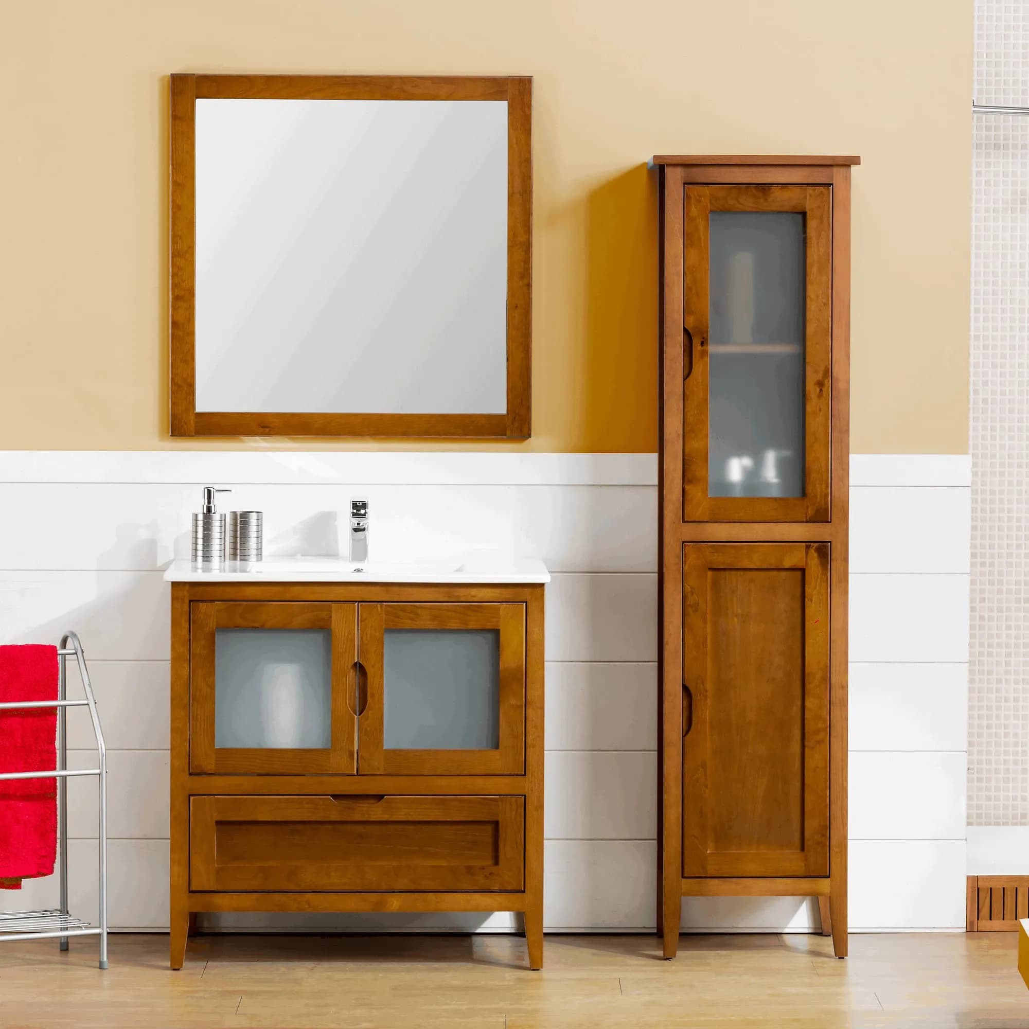 Mueble baño con patas rústico mod. Leon 60-70-80-90