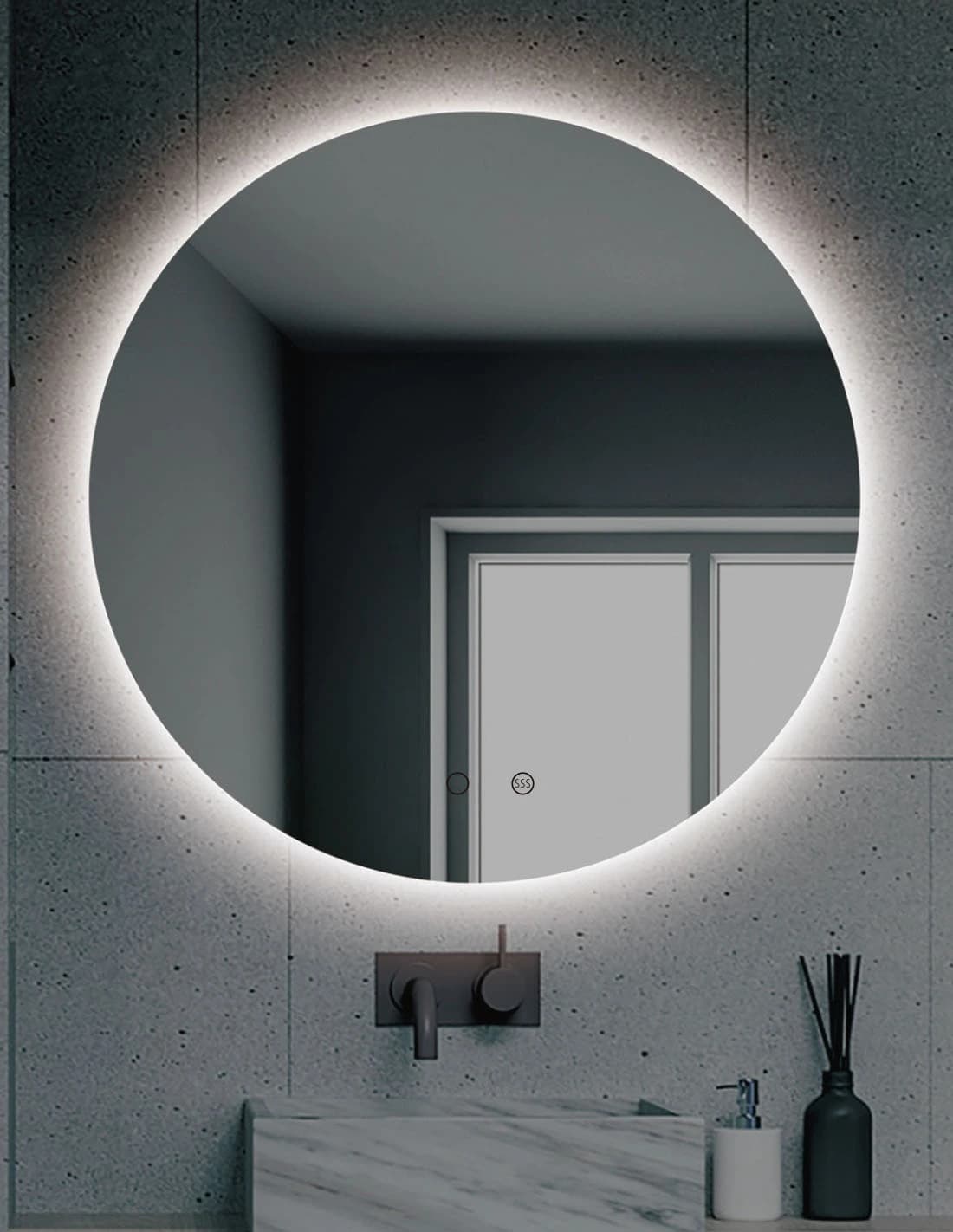 Espejo de baño con luz LED Lisboa Ledimex