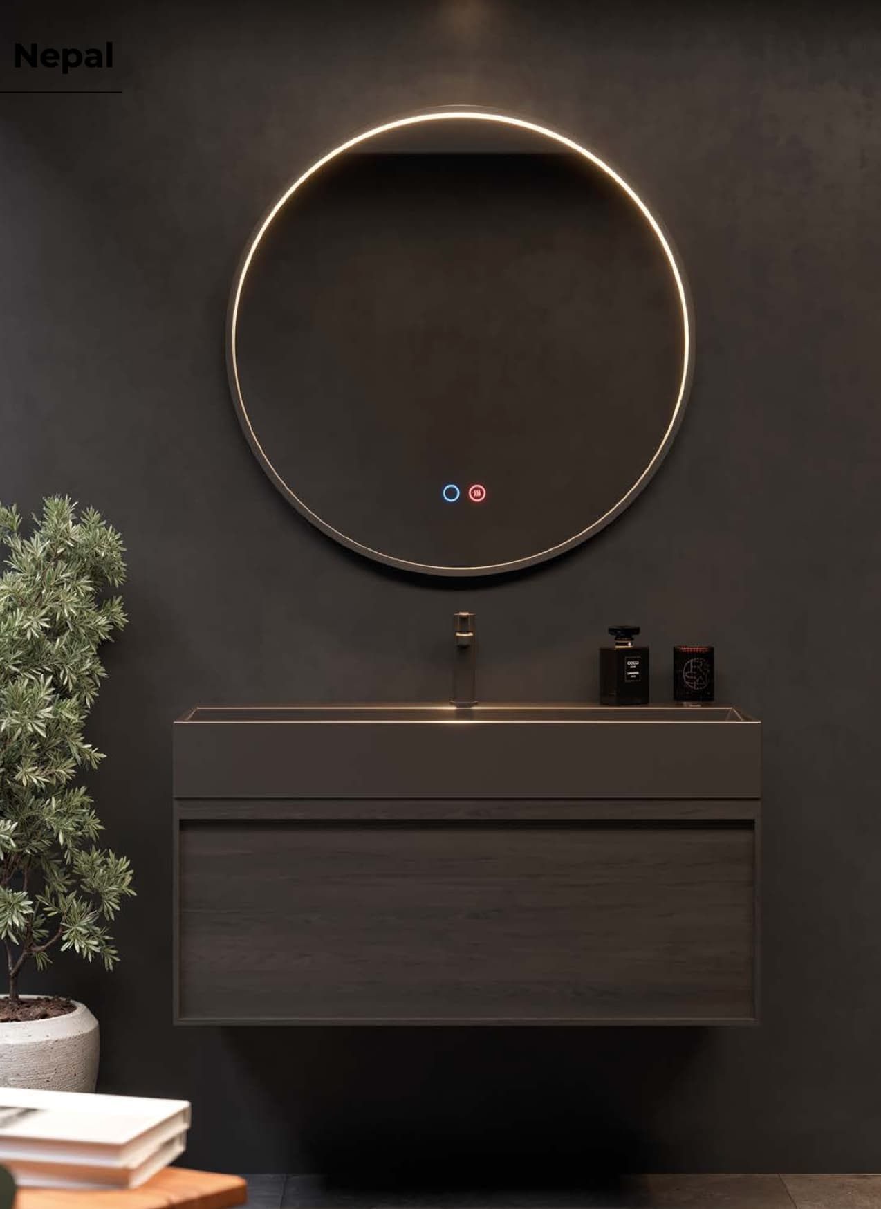 Espejo de baño con luz LED Nepal Ledimex