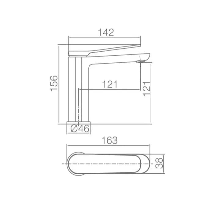 Monomando lavabo DINAMARCA blanco mate / BDR031-1/BL
