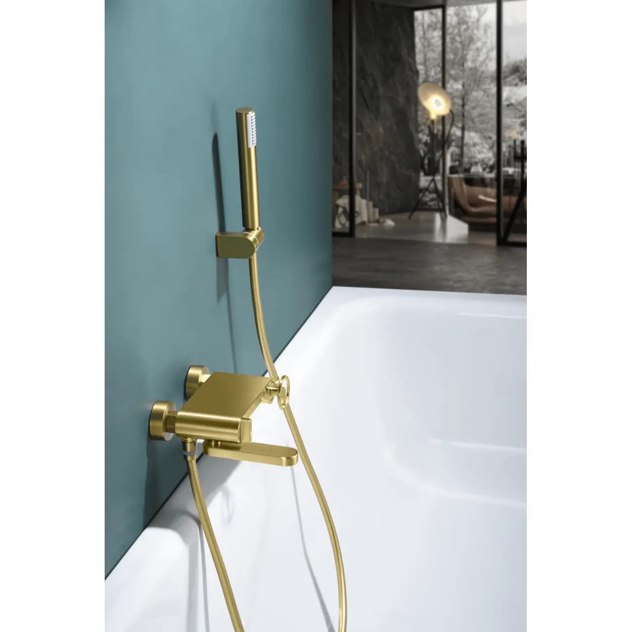 Kit baño/ducha Olimpo oro cepillado / BDC033-4OC