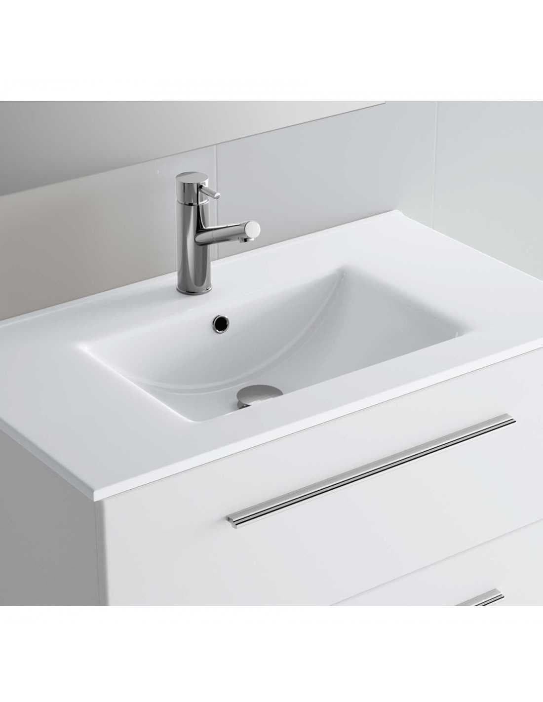 Lavabo encastrado SENO CENTRADO de cerámica