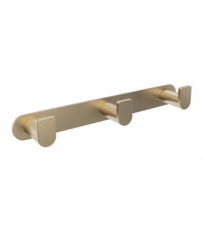 Percha triple oro cepillado Practic