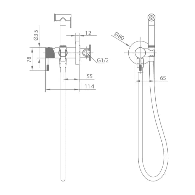 Monomando supply bide LINE cromo / RDD038