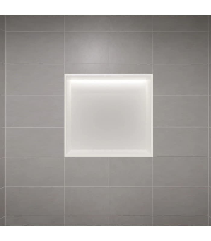 Hornacina para baño cuadrada con luz led Blanca Indic