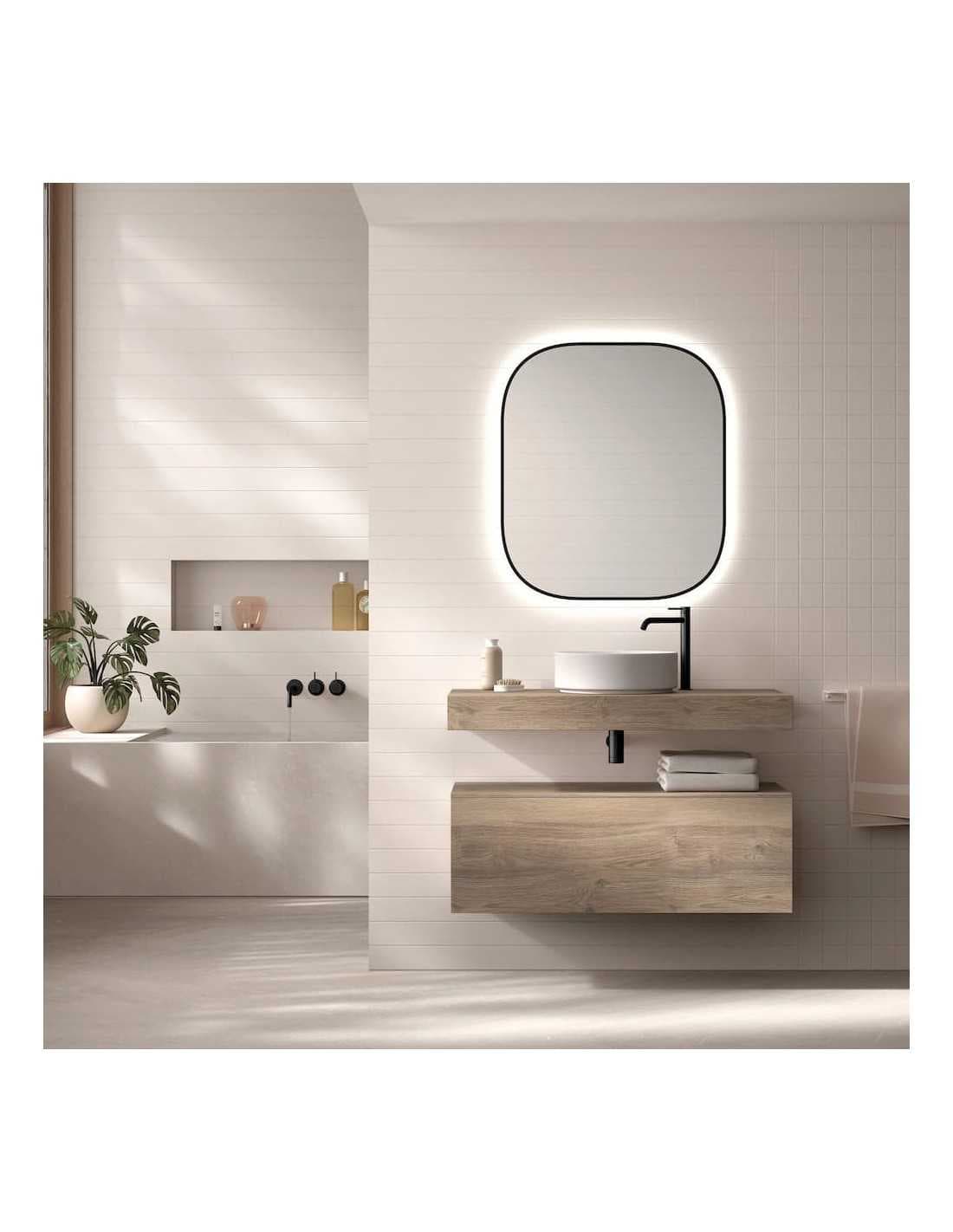 Encimera de baño de 10 cm de altura con cajonera op. Nomad Visobath 60-80-100-120 Laminada
