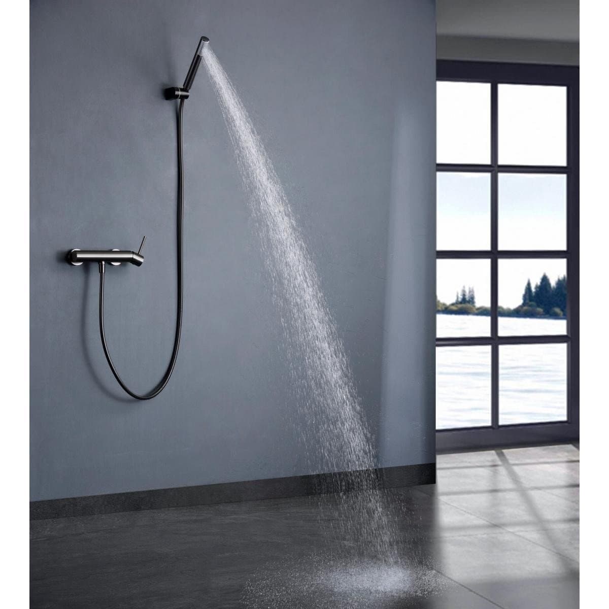 Monomando kit ducha Monza black gun metal / BDM039-5BGM