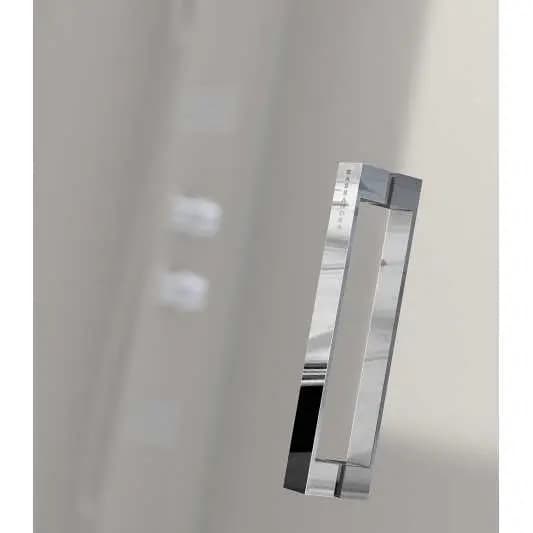 Mampara frontal fijo con puerta corredera GLASÉ de Kassandra (lateral opcional)