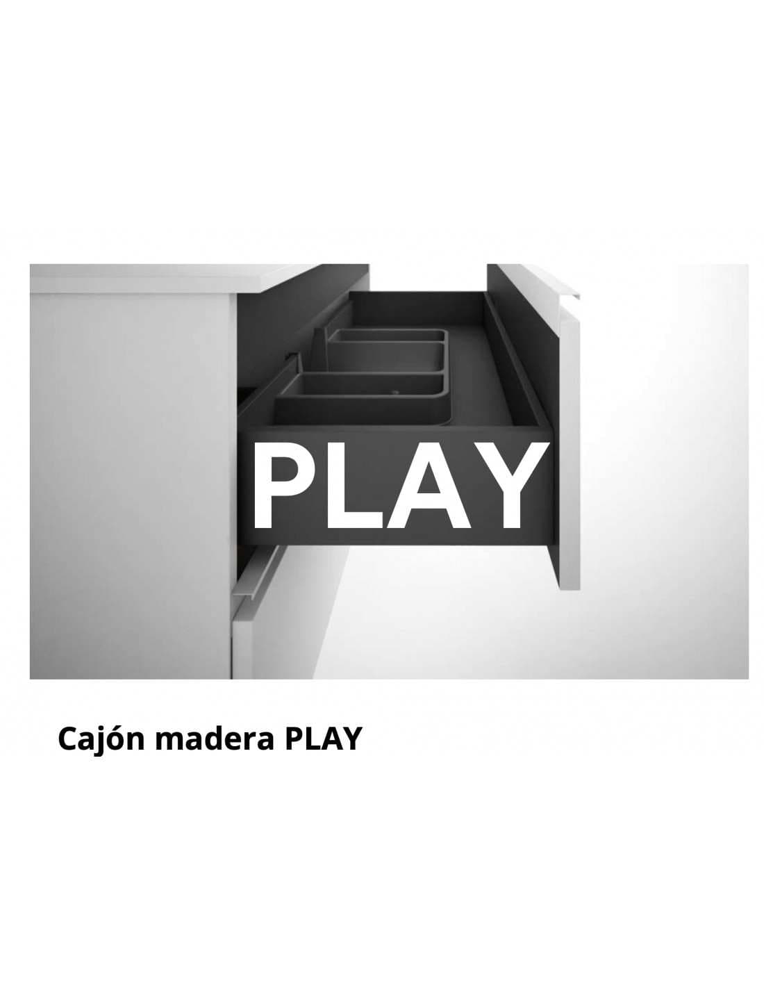 Encimera de baño de 10 cm de altura con cajonera op. Nomad Visobath 60-80-100-120 Laminada