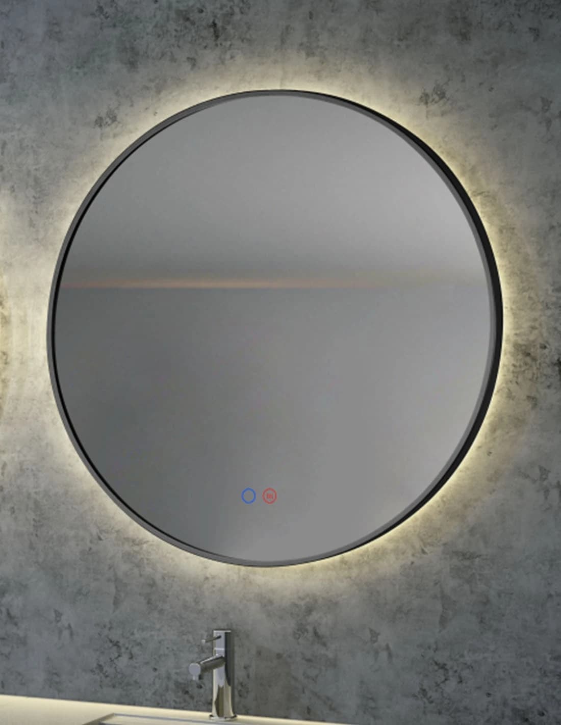 Espejo de baño con luz LED Fun Ledimex ( Negro y Oro )