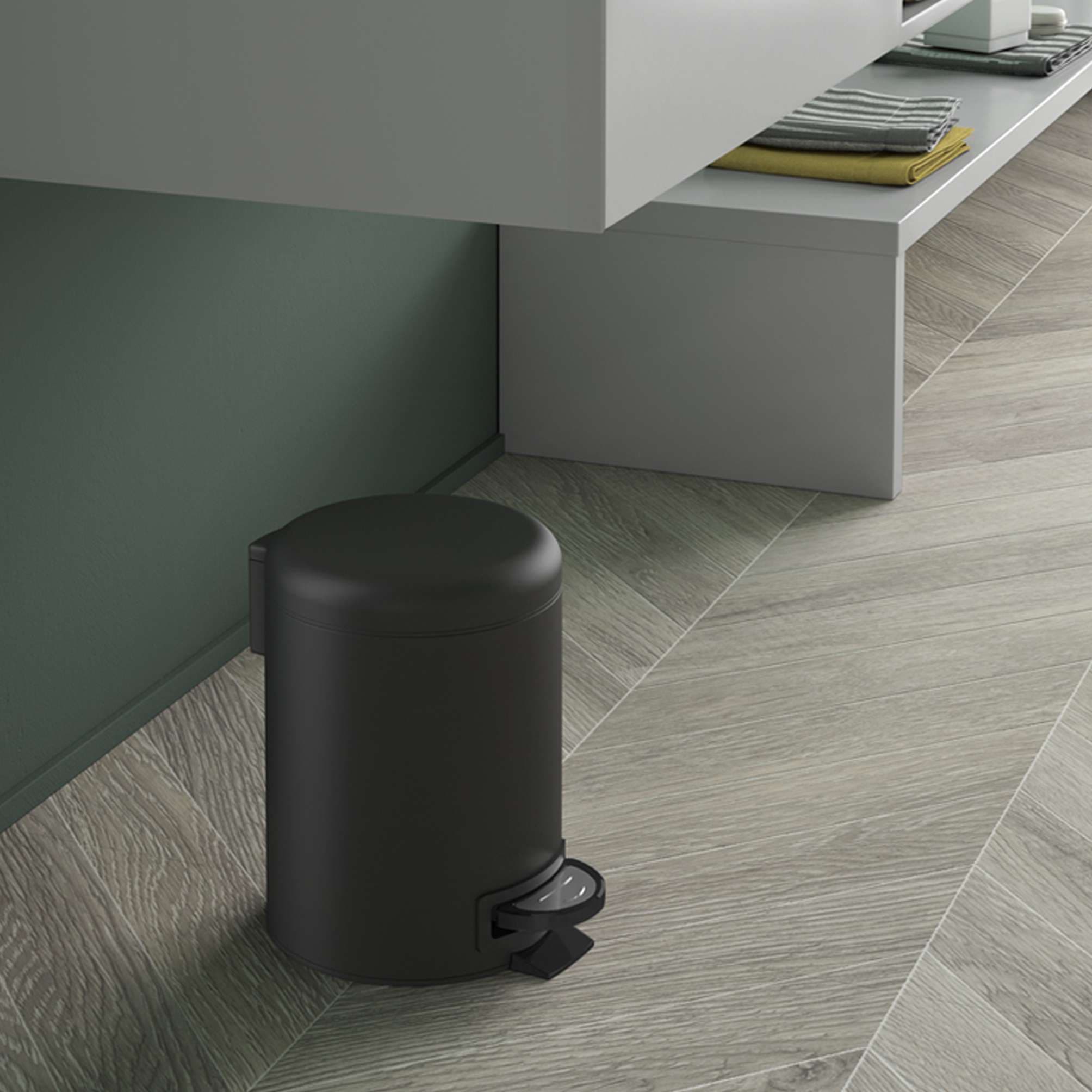 PAPELERA 3 lt POTTY BLANCO MATE