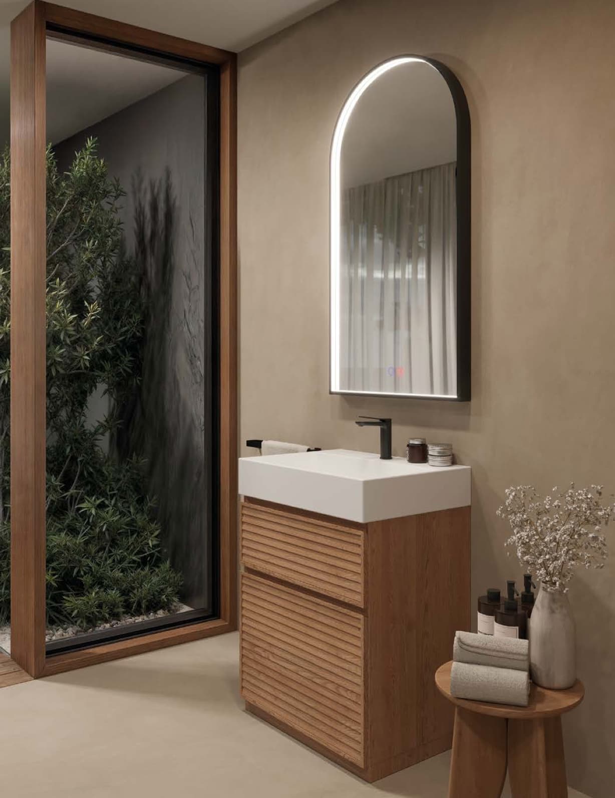 Espejo de baño con luz LED Roma Ledimex
