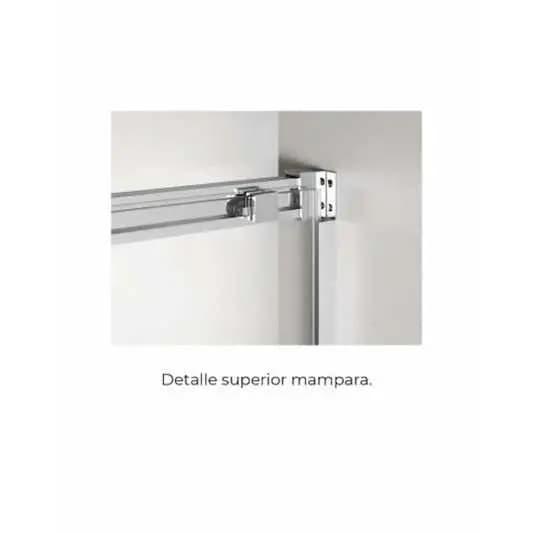 Mampara frontal fijo con puerta corredera y lateral fijo BASIC de GME negro
