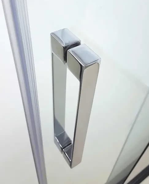 Mampara frontal fijo con puerta corredera y lateral fijo BASIC de GME negro